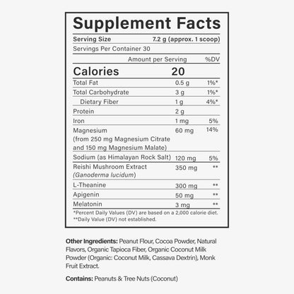 Beam Dream Sleep Powder – L-Theanine, Apigenin, Reishi & Magnesium | 30 Servings | Non-GMO