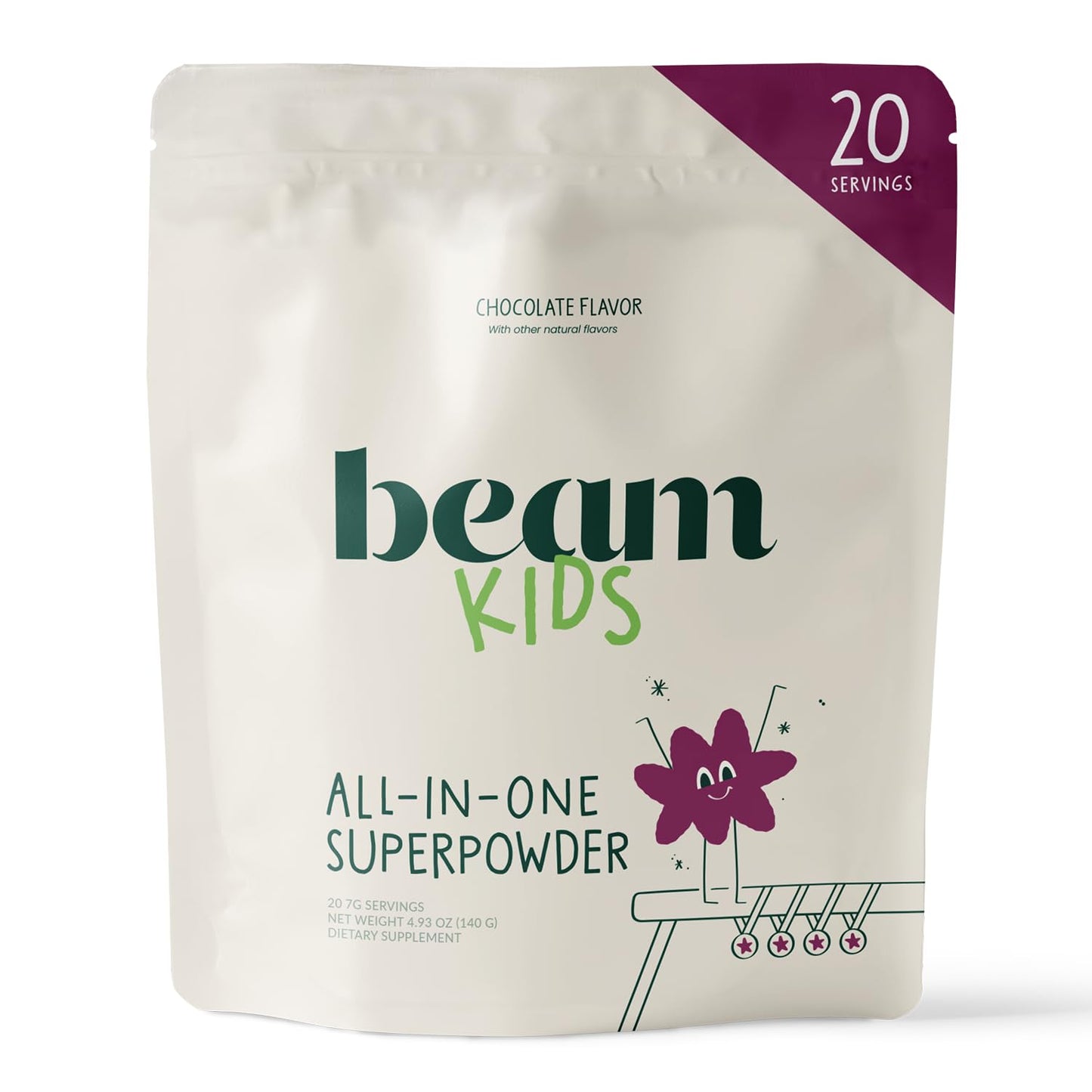 Beam Kids All in One Superfood Powder — Probiotics, Vitamins & Organic Greens