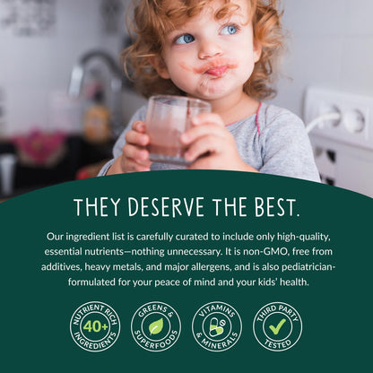 Beam Kids All in One Superfood Powder — Probiotics, Vitamins & Organic Greens