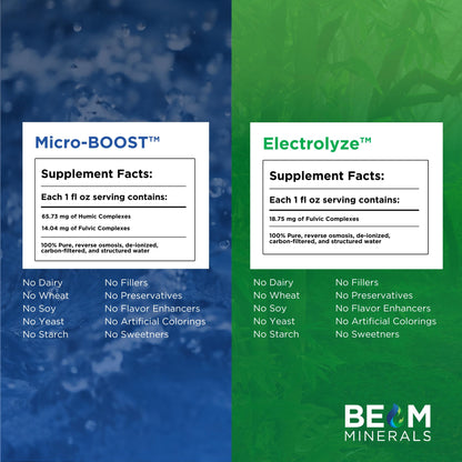 BEAM Minerals Micro-Boost & Electrolyze – Bioavailable Electrolyte & Micronutrient Set