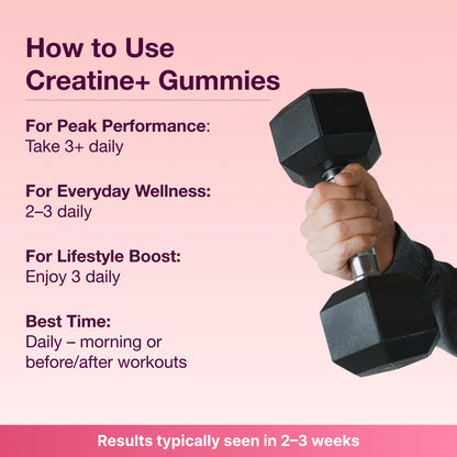 Bear Balanced Creatine Gummies with Creapure Monohydrate, L-Theanine & B12 – Focus, Energy & Strength (Vegan, Sugar-Free, Low-Calorie)