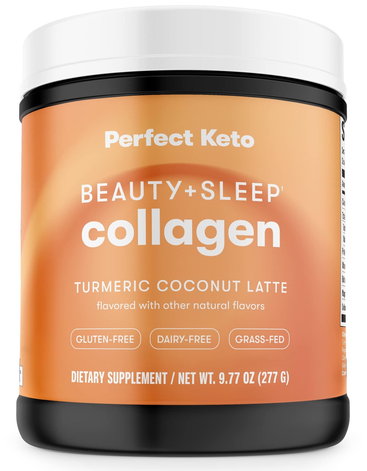 Beauty + Sleep Collagen Protein Powder – Turmeric Coconut Latte | Perfect Keto