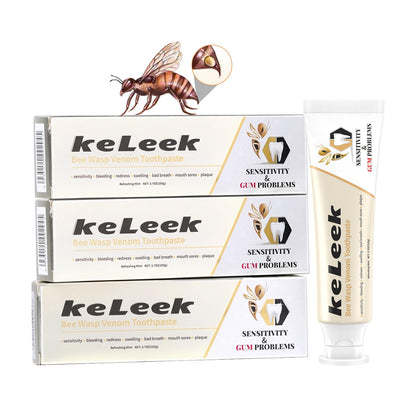 3PCS Bee Wasp Venom Multi-Peptides Toothpaste - Bleeding Gums, Gingivitis, Sensitive Teeth (3 Pack, 3.7 oz)