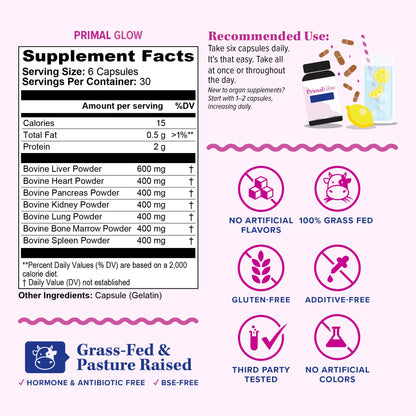 Beef Organ Supplement for Women | Grass-Fed NZ Bovine, 7 Organs, 30 Servings