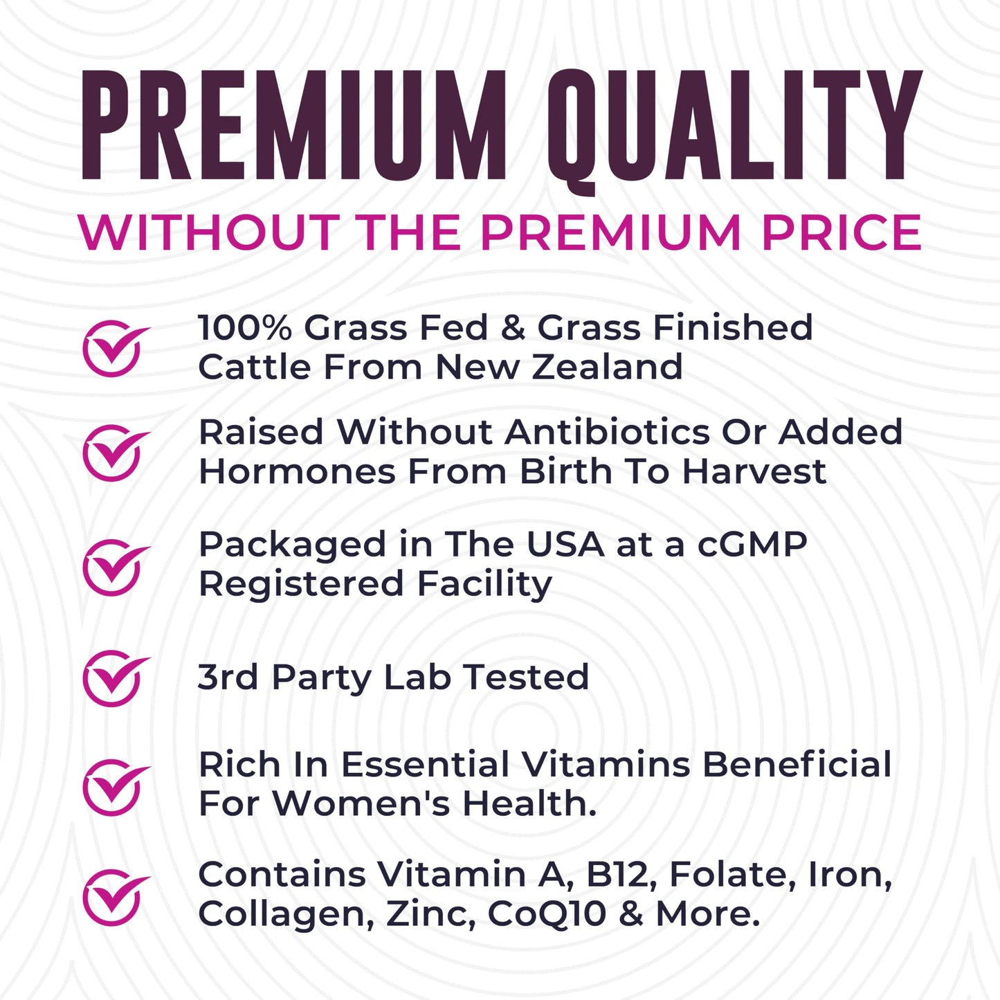 Beef Organ Supplement for Women - Grass-Fed NZ, 120 Capsules