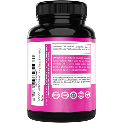 Beef Organ for Women - Grass-Fed Liver, Heart, Kidney & Uterus | 1000mg | 120 Capsules | USA Made