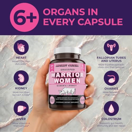 Ancient Origins Female-Optimized Beef Organ Superfood (60 x 500 mg) – Grass-Fed, Pasture-Raised