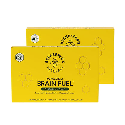 Beekeeper's Naturals B.LXR Brain Fuel – Memory, Focus & Clarity (2 Pack)