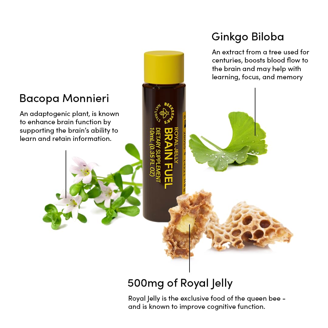Beekeeper's Naturals B.LXR Brain Fuel – Memory, Focus & Clarity (2 Pack)