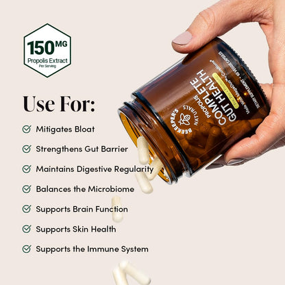 Beekeeper's Naturals Complete Gut Health - 3-in-1 Prebiotic, Probiotic & Postbiotic (60 cap)