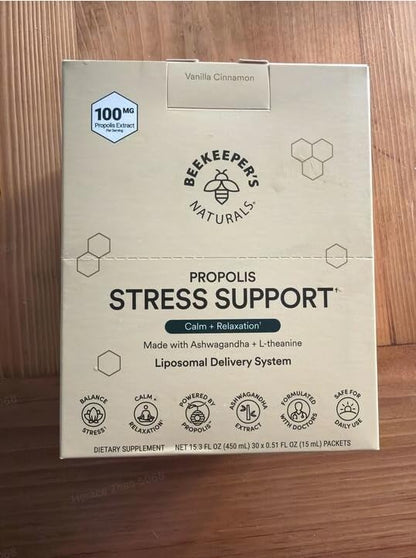Beekeeper's Naturals Ashwagandha Liposomal Stress Support 600mg with Propolis & L-Theanine, 30ct