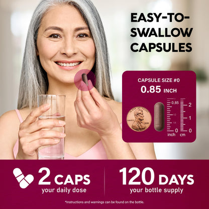 NutraHarmony Beet Root 5-in-1 Complex Capsules — Heart Health & Blood Pressure Support — 240 Capsules, Made in USA