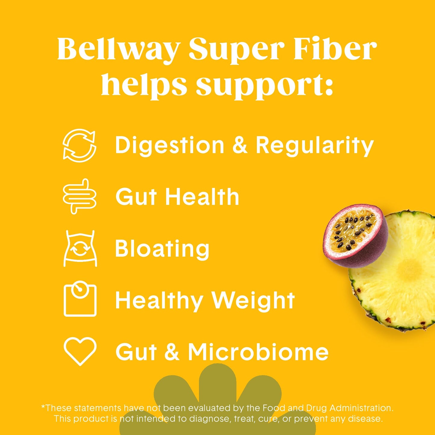 Bellway Super Fiber Powder + Fruit – Pineapple Passion (Sugar-Free Psyllium Husk Fiber)
