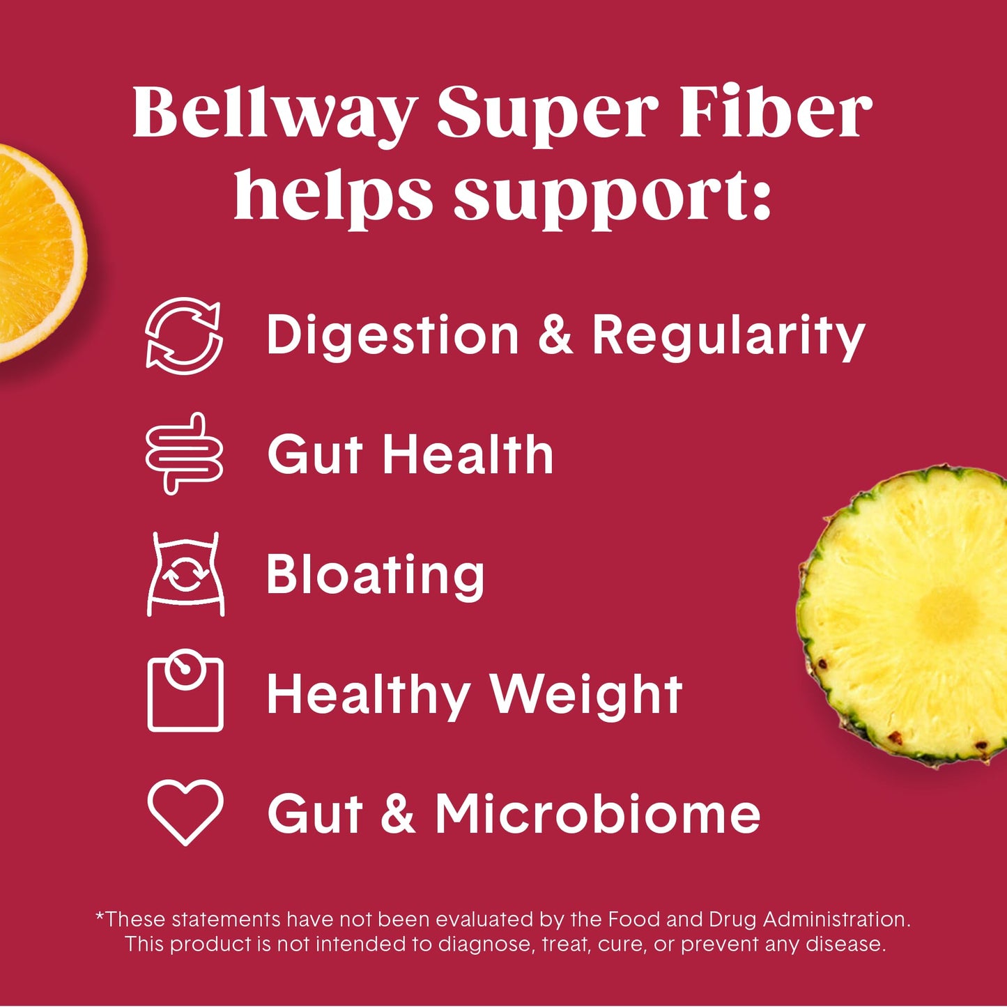 Bellway Super Fiber Powder + Fruit Punch – Sugar-Free Psyllium Husk, 50 Servings