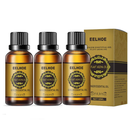 3 Pcs Belly Drainage Ginger Oil – Promote Blood Circulation & Metabolism (90 ML)