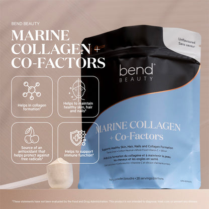 Bend Beauty Marine Collagen + Co-Factors – Unflavored Collagen Powder for Skin, Hair & Nails