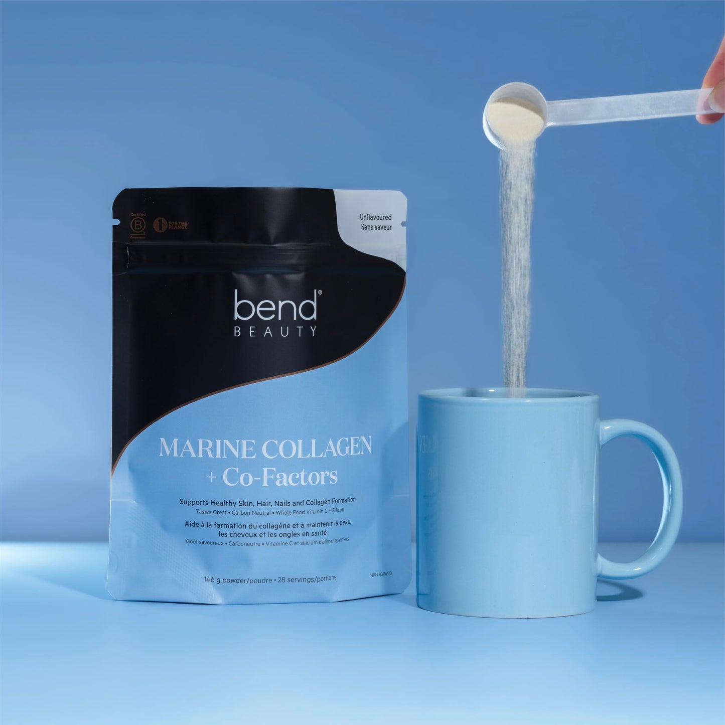 Bend Beauty Marine Collagen + Co-Factors – Unflavored Collagen Powder for Skin, Hair & Nails