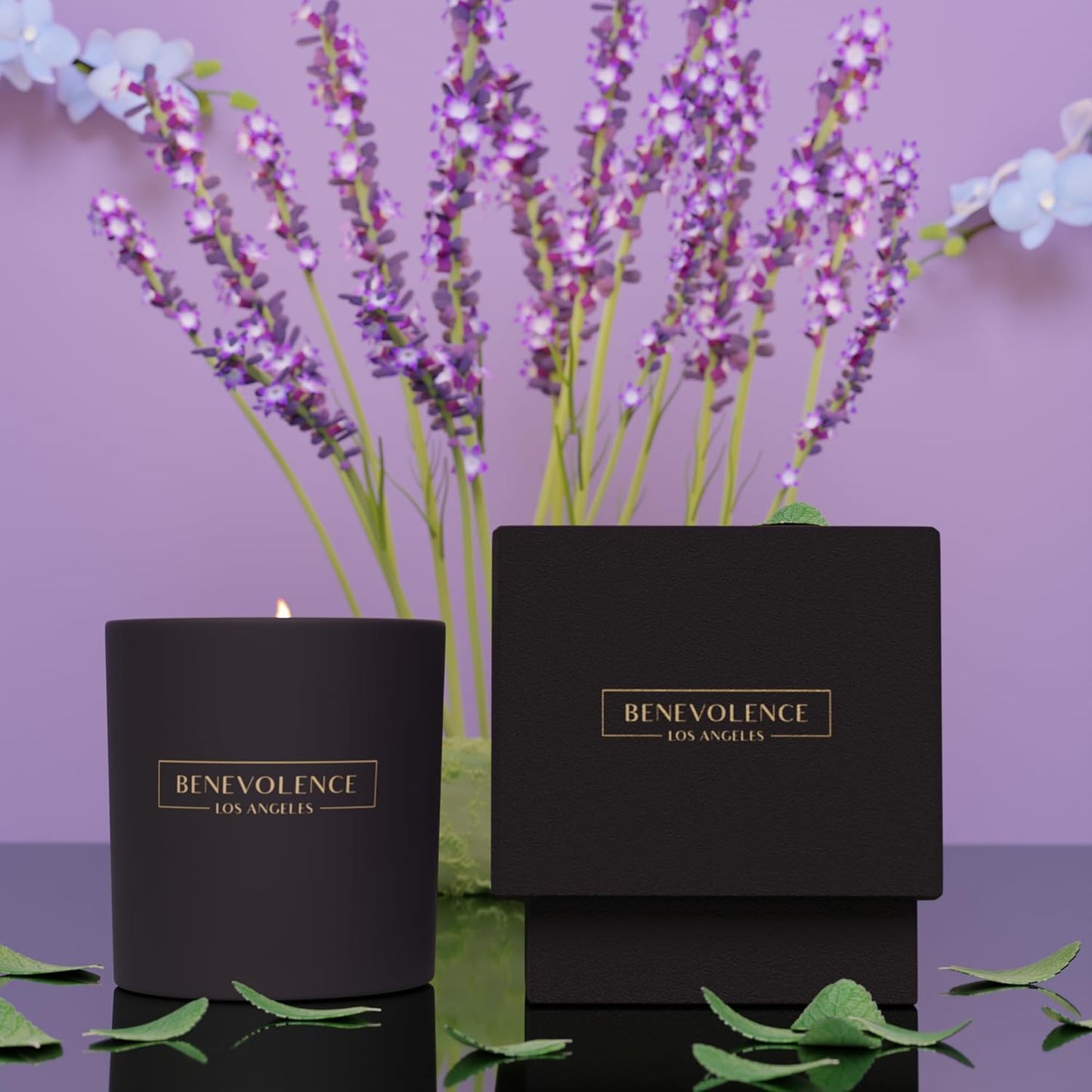 Benevolence LA Lavender Mint Sage Soy Candle | 8oz | Holiday Home Fragrance