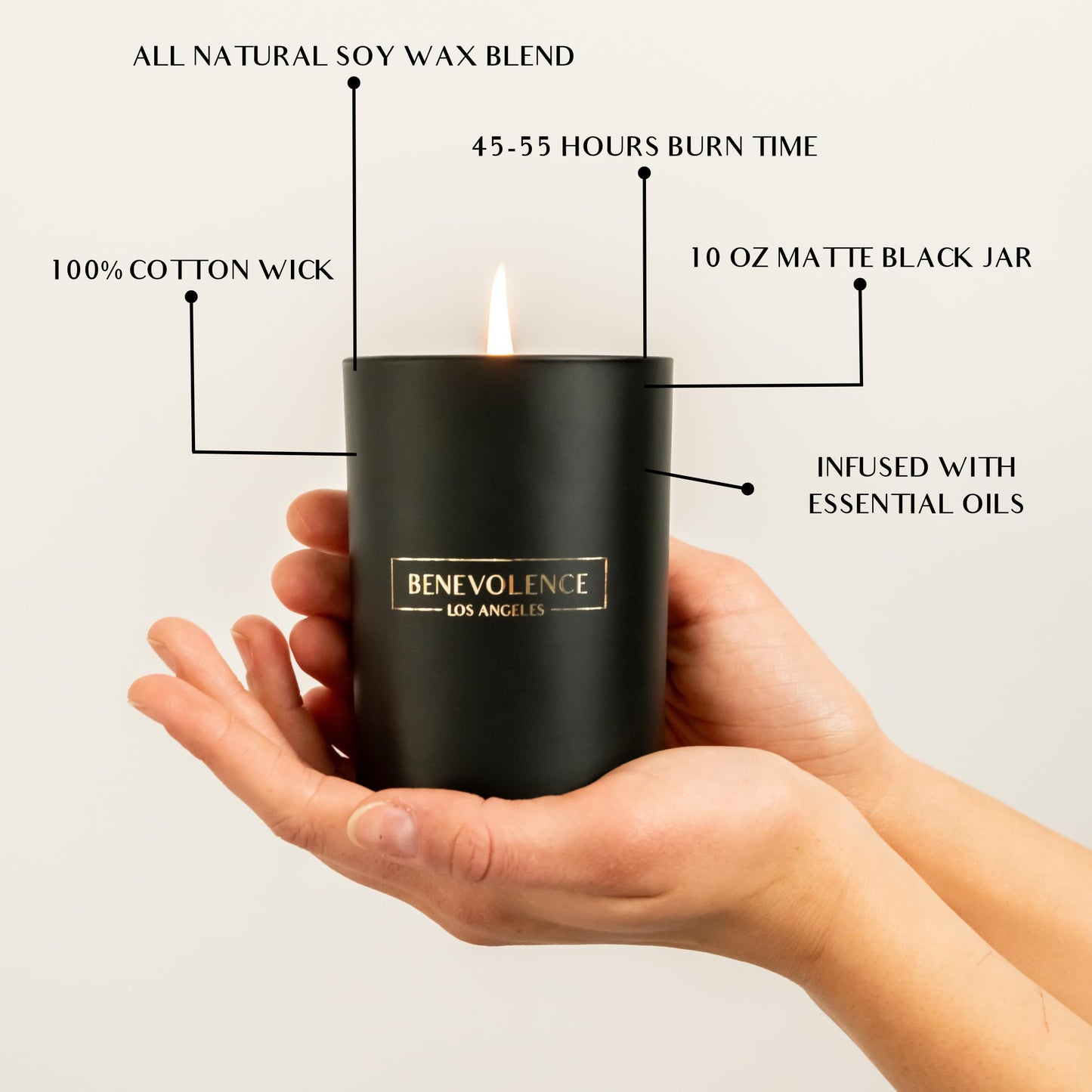 Benevolence LA Black Berries Baies Scented Candle – 10oz Soy Wax