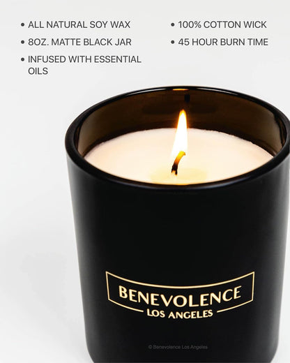 Benevolence LA Lavender Mint Sage Soy Candle | 8oz | Holiday Home Fragrance