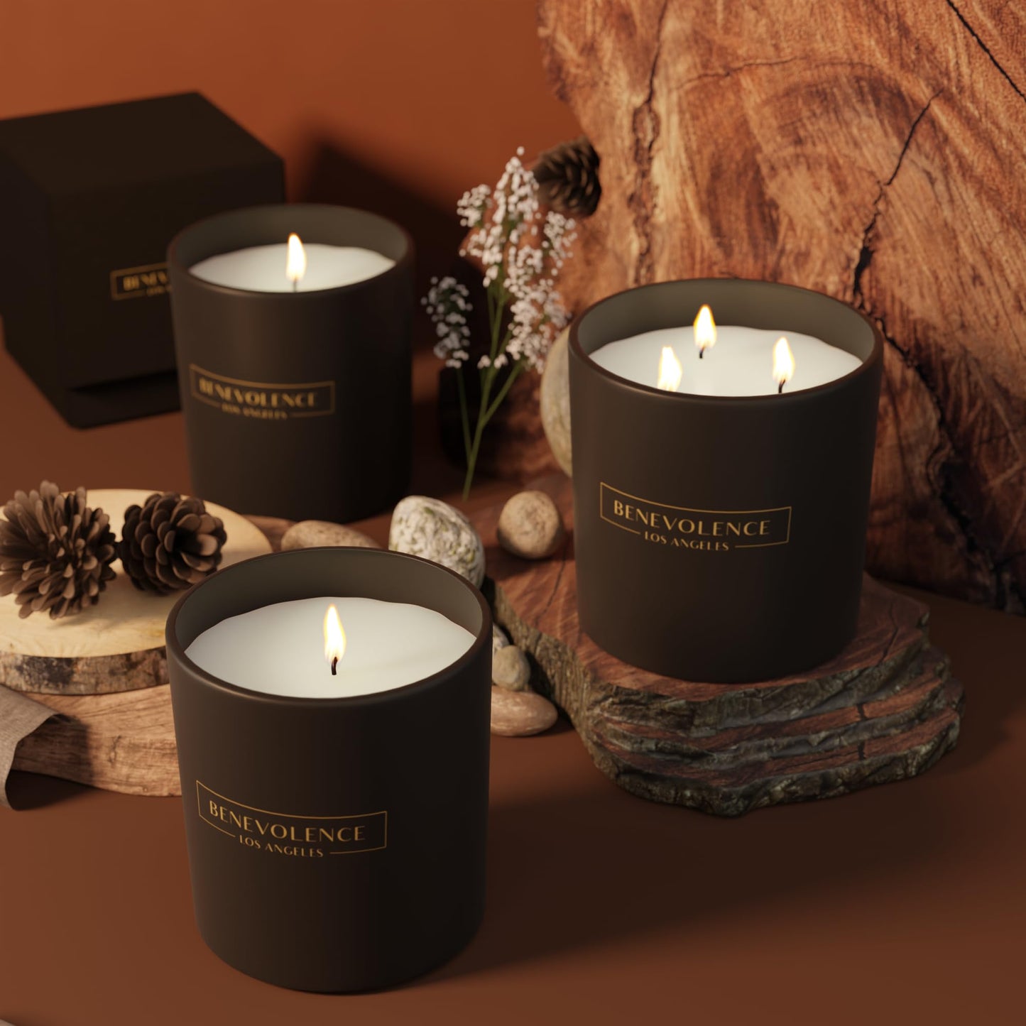 Benevolence LA Pine Wood Scented Candle | 14.5 oz | 45 Hour Burn