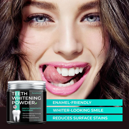 Teeth Whitening Powder with Nano-Hydroxyapatite – Fluoride-Free Mint (2 oz)