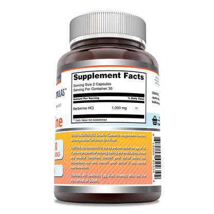 Amazing Formulas Berberine 1000mg Per Serving 60 Capsules Supplement | Non GMO | Gluten Free | Made in USA