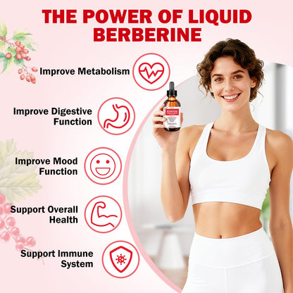 Liposomal Berberine HCL Liquid Drops 1500mg – Cinnamon & Herbal Digestive & Immune Support