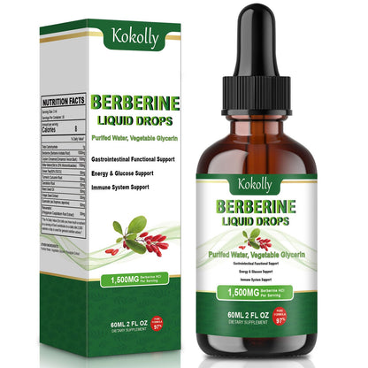 Berberine HCL Liquid Drops 1500mg | Metabolism & Immune Support