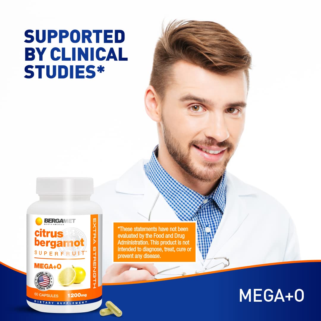 BergaMet Citrus Bergamot Supplement | 170:1 Extract, 1200mg per Serving, 80% Polyphenols