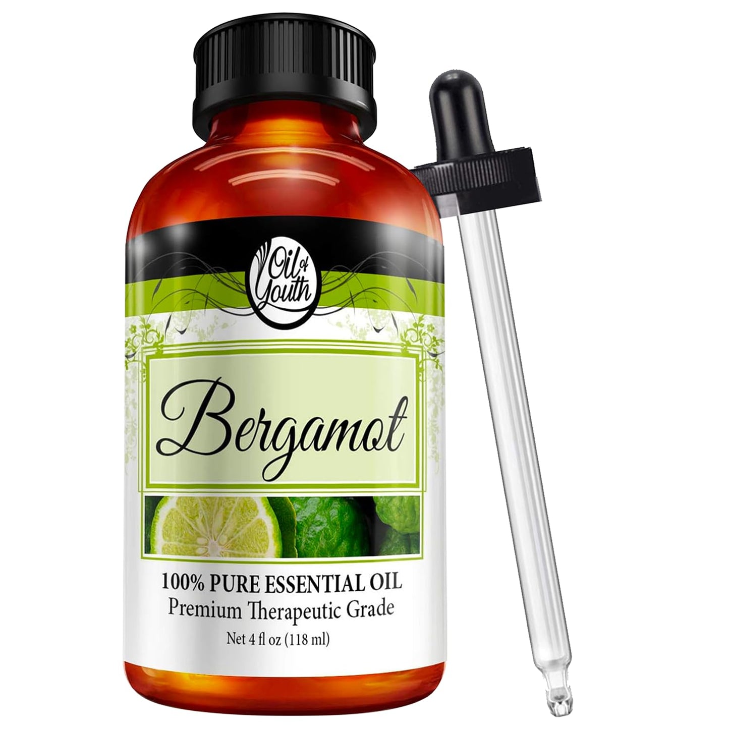 Oil of Youth Bergamot Essential Oil 4oz – Pure Aromatherapy for Diffusers
