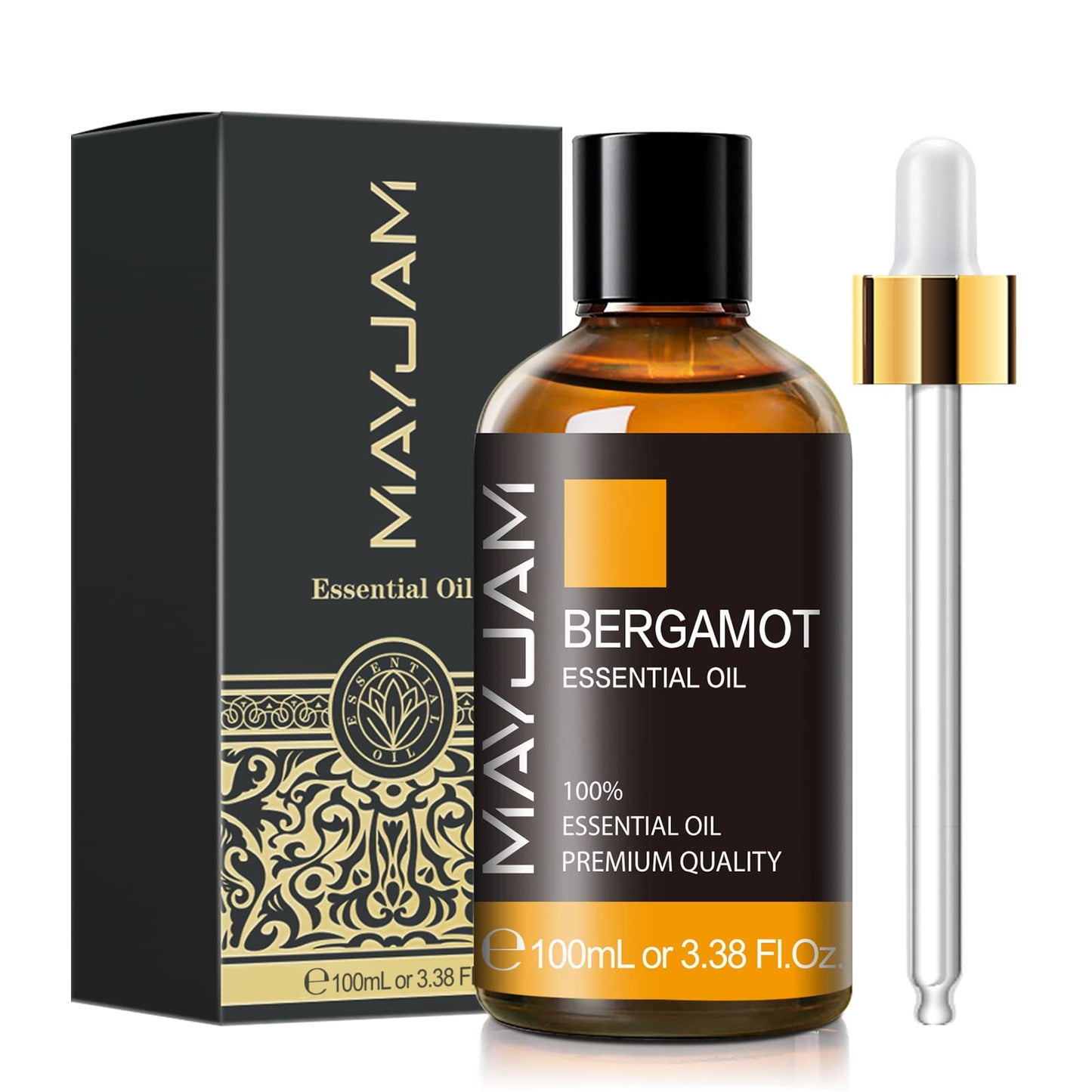 Bergamot Essential Oil | MAYJAM Premium Pure, 3.38 fl oz for Diffusers, Soap & Candles