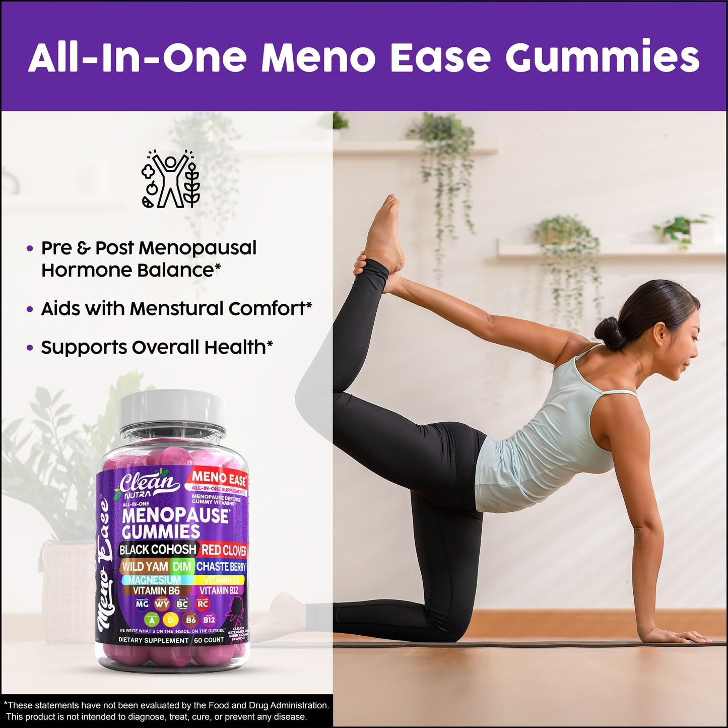 Clean Nutraceuticals Menopause Gummies for Women – Hormone Balance & Night Sweat Support