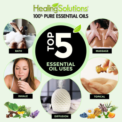 Healing Solutions Bergamot Essential Oil – 0.33 oz Organic, Undiluted