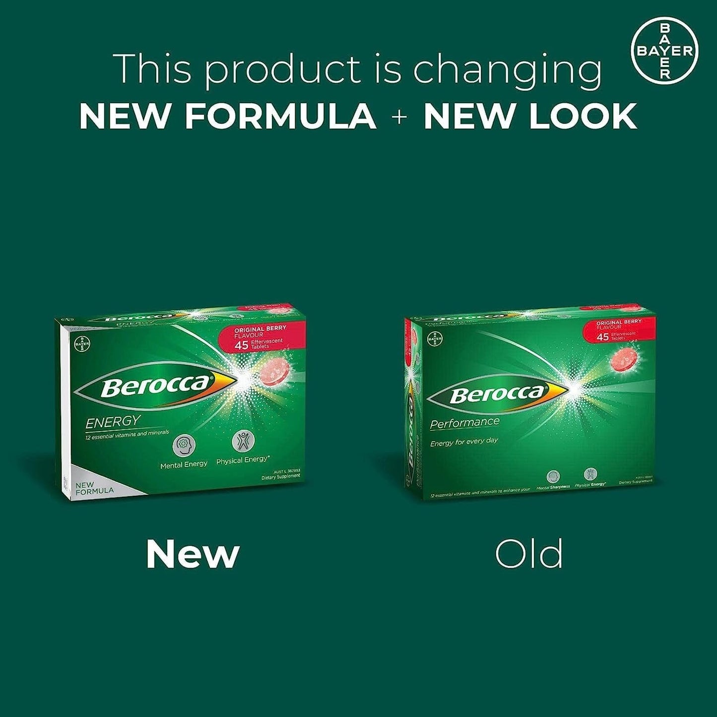 Berocca Performance Original Berry - 45 Effervescent Tablets | Energy & Focus