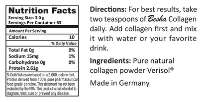 BESHA INC Verisol Collagen Bioactive Peptides – German-Made Collagen Powder (2 Month Supply)