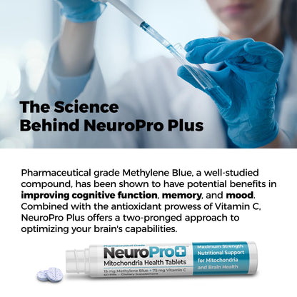 Best 365 Labs NeuroPro+ Methylene Blue & C Complex – Maximum Strength Mental Clarity, 60 Tablets