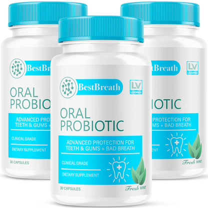 Best Breath Oral Probiotic 3 Pack – 90 Capsules (3 Months) | Bad Breath Solution
