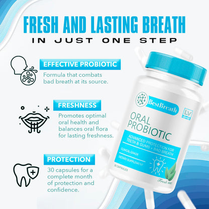 Best Breath Oral Probiotic 3 Pack – 90 Capsules (3 Months) | Bad Breath Solution