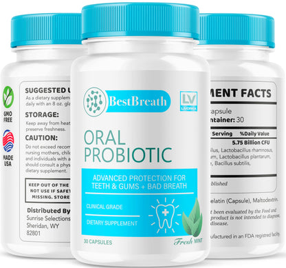 Best Breath Oral Probiotic 5 Pack – 150 Capsules (5 Months)