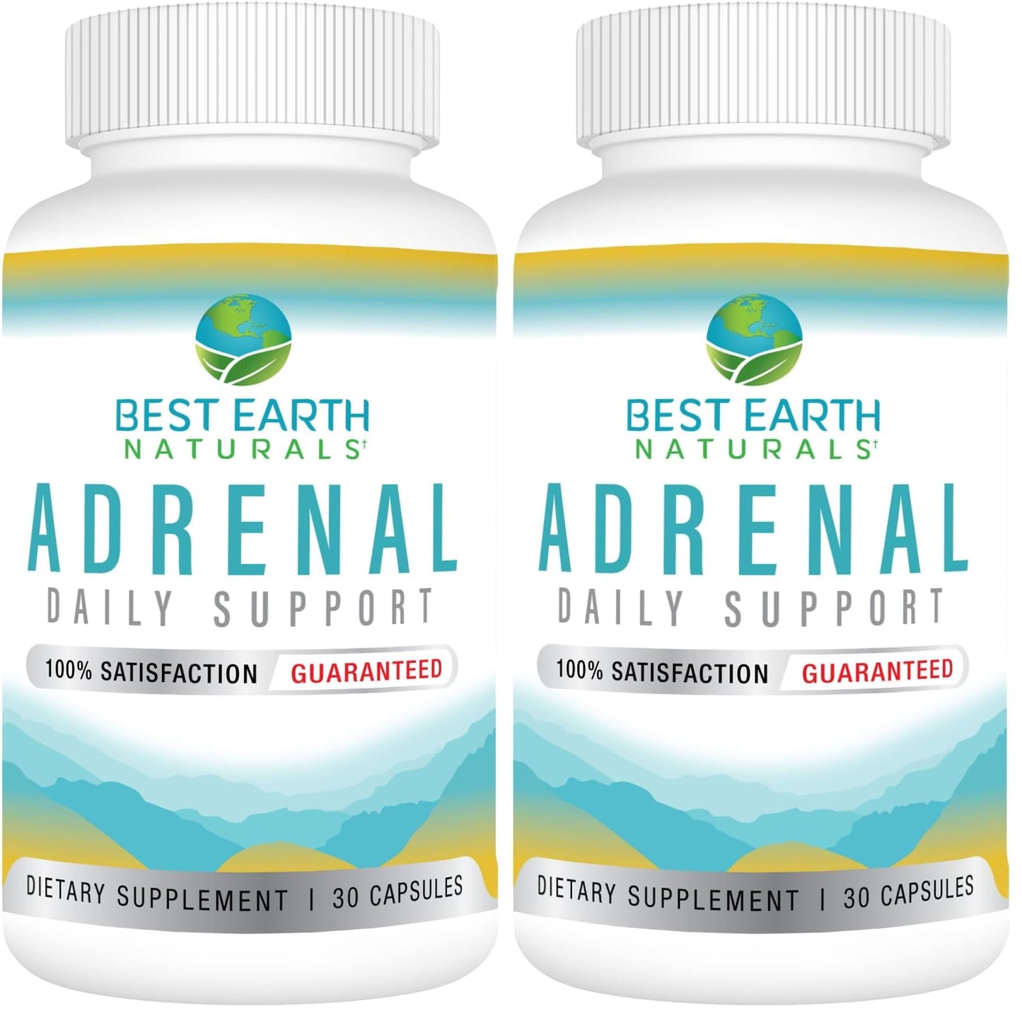 Best Earth Naturals Adrenal Support for Adults – Cortisol & Energy (30 Day Pack 2)