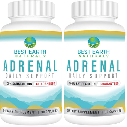 Best Earth Naturals Adrenal Support for Adults – Cortisol & Energy (30 Day Pack 2)