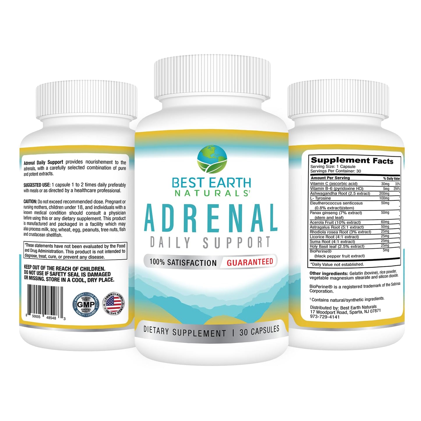 Best Earth Naturals Adrenal Support for Adults – Cortisol & Energy (30 Day Pack 2)