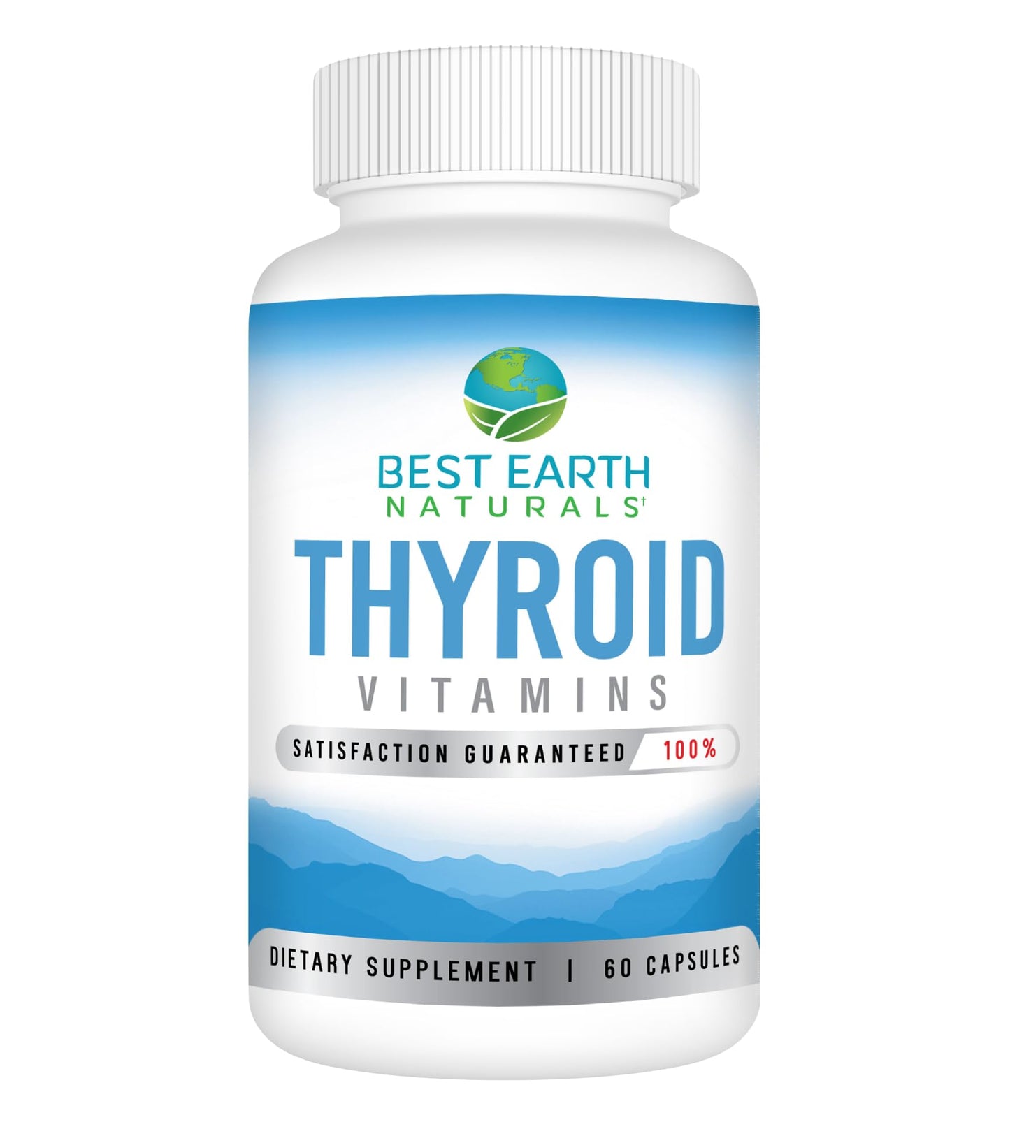 Best Earth Naturals Thyroid Support Supplement for Women and Men - 60 Capsules