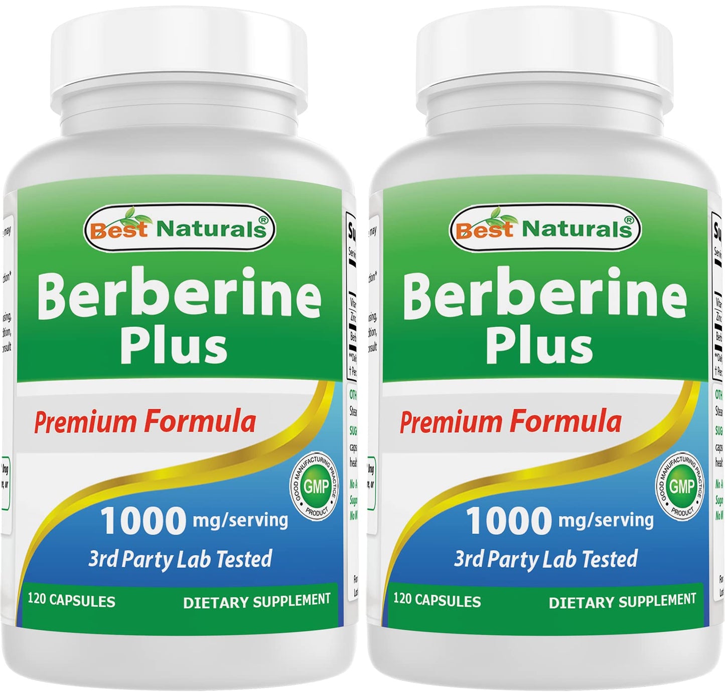 Best Naturals Berberine Plus 1000 mg/Serving – 120 Capsules (Pack of 2)