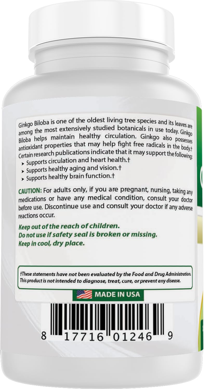 Best Naturals Ginkgo Biloba 120 mg 120 Capsules