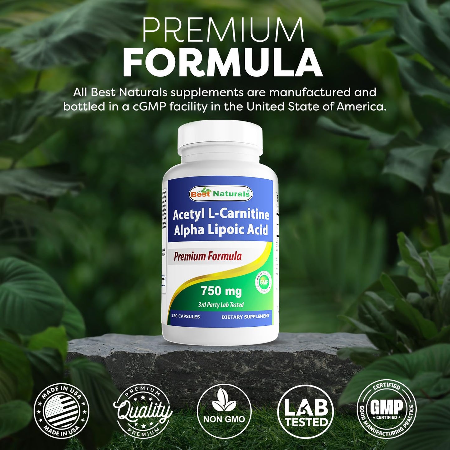 Best Naturals Acetyl L-Carnitine & Alpha Lipoic Acid 750 mg – 360 Count (3 x 120)