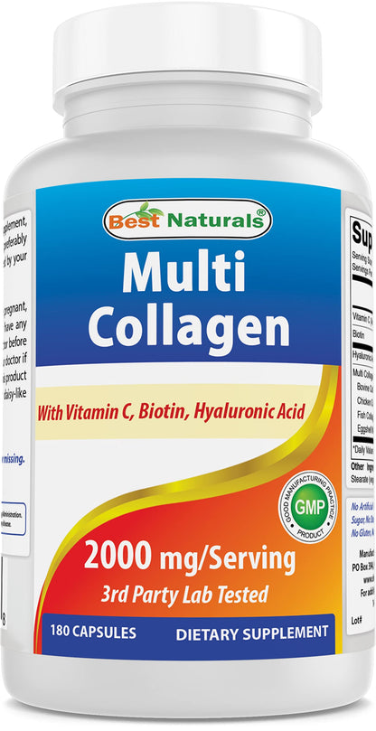 Best Naturals Multi Collagen Pills 2000mg – Hair, Skin & Nails