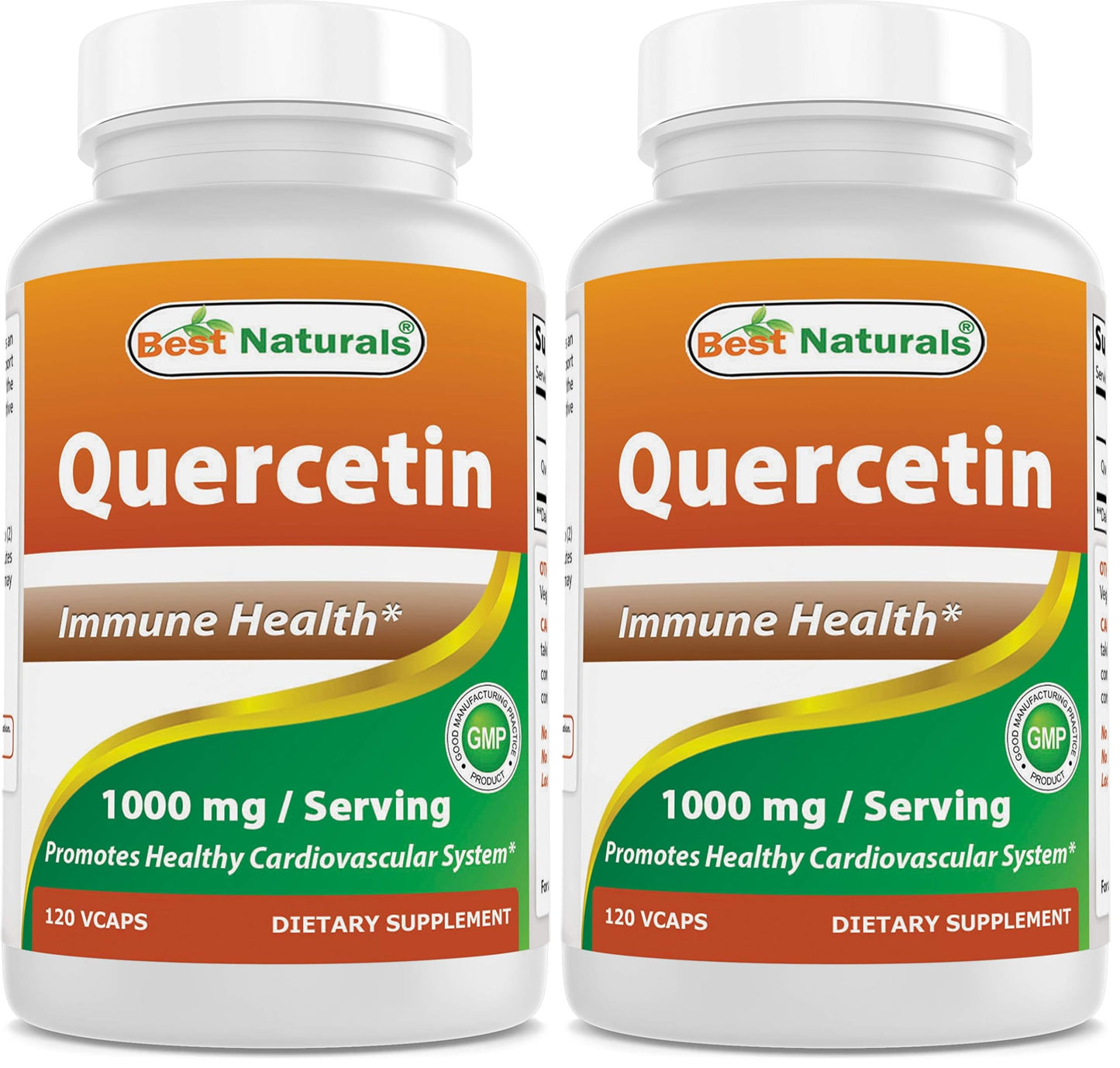 Best Naturals Quercetin 1000 mg Veggie Capsules – 120 Count (Pack of 2)