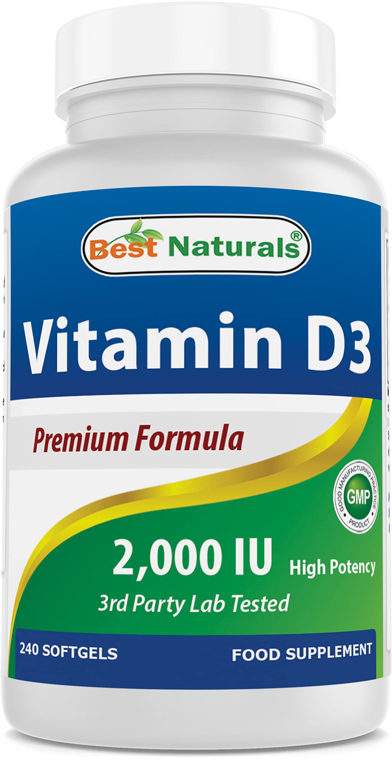 Best Naturals Vitamin D3 2000 IU 240 Softgels